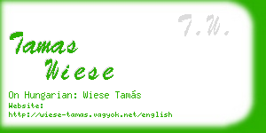tamas wiese business card